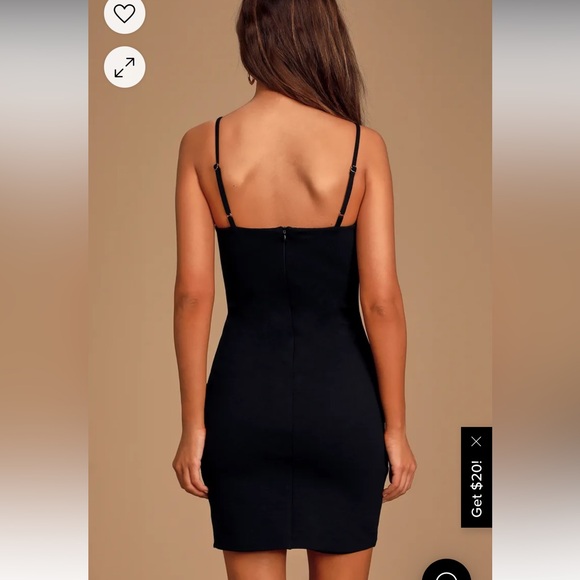 Lulus Drinks On Me Black Sleeveless Pleated Bodycon Dress Small - Picture 3 of 15